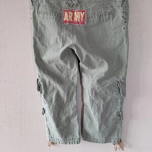 Vintage Y2K 90s Cargo Shorts Size 32 Skater Baggy Cyber Grunge Skater Capris